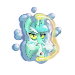 Size: 1000x1000 | Tagged: safe, artist:difis, lyra heartstrings, pony, unicorn, g4, bong, drugs, female, looking at you, magic, simple background, smoke, smoking, solo, transparent background