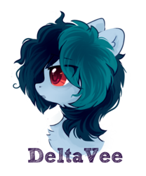 Size: 1825x2190 | Tagged: safe, artist:mirtash, oc, oc only, oc:delta vee, pony, rcf community, female, gift art, mare, simple background, solo
