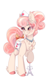 Size: 1978x3032 | Tagged: safe, artist:pvrii, oc, oc only, pony, chest fluff, female, mare, raised hoof, simple background, smiling, solo, transparent background