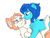 Size: 1051x805 | Tagged: safe, artist:haruhi-il, earth pony, gem (race), gem pony, pony, duo, duo female, female, gem, lapis lazuli, lapis lazuli (steven universe), lesbian, mare, non-mlp shipping, pearl, pearl (steven universe), pearlapis, ponified, shipping, steven universe