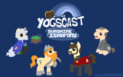 Size: 2880x1800 | Tagged: safe, artist:nazgar, pony, crossover, minecraft, my little x, ponified, wallpaper, yogscast, youtuber