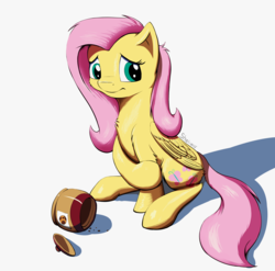 Size: 2052x2026 | Tagged: safe, artist:shaliwolf, fluttershy, pony, g4, cookie, cookie jar, cute, female, food, guilty, high res, shyabetes, simple background, solo