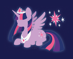 Size: 750x600 | Tagged: safe, artist:hpuff, twilight sparkle, alicorn, pony, g4, .zip file at source, crown, cutie mark, female, jewelry, lineless, minimalist, modern art, regalia, silhouette, solo, twilight sparkle (alicorn)