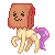 Size: 50x50 | Tagged: safe, artist:yamaneka, oc, oc:paper bag, earth pony, pony, animated, bouncing, female, gif, icon, mare, paper bag, pixel art, simple background, transparent background