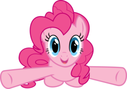 Size: 9348x6568 | Tagged: safe, artist:kayman13, artist:loboguerrero, pinkie pie, earth pony, pony, g4, absurd resolution, cute, diapinkes, female, incoming hug, simple background, solo, transparent background, underhoof, vector