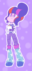 Size: 460x1024 | Tagged: safe, artist:angellafluff, sci-twi, twilight sparkle, equestria girls, g4, mad twience, my little pony equestria girls: summertime shorts, boots, cute, female, glasses, hair bun, no catchlights, no pupils, shoes, smiling, solo, twiabetes