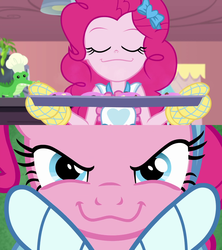 Size: 1280x1440 | Tagged: safe, screencap, gummy, pinkie pie, earth pony, equestria girls, g4, my little pony best gift ever, my little pony equestria girls: better together, the craft of cookies, triple pony dare ya, :3, apron, chef's hat, clothes, cookie, food, hat, oven mitts, tray