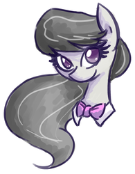 Size: 1275x1632 | Tagged: safe, artist:gintoki23, octavia melody, earth pony, pony, g4, bowtie, bust, cute, female, mare, portrait, simple background, solo, tavibetes, white background