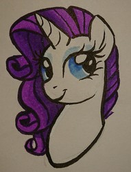 Size: 827x1085 | Tagged: safe, artist:tuppkam1, rarity, pony, g4, bust, female, portrait, solo, traditional art