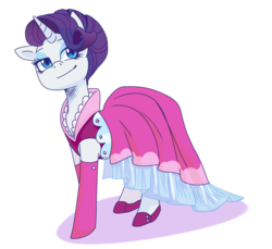 Size: 1280x1171 | Tagged: safe, artist:gintoki23, rarity, pony, unicorn, g4, too many pinkie pies, alternate hairstyle, clothes, cute, dress, female, mare, newbie artist training grounds, raribetes, shoes, simple background, socks, solo, transparent background