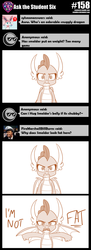 Size: 800x2192 | Tagged: safe, artist:sintakhra, smolder, dragon, tumblr:studentsix, g4, angry, ask, comic, dragoness, female, looking at you, monochrome, simple background, smolder is not amused, solo, this will end in fire, tumblr, unamused, urge to kill rising, white background