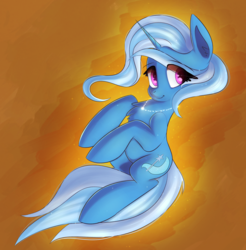 Size: 2076x2112 | Tagged: safe, artist:autumnvoyage, trixie, pony, unicorn, g4, chest fluff, cute, diatrixes, female, high res, jewelry, mare, necklace, smiling, solo