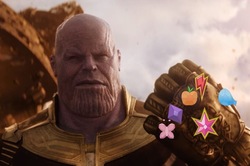Size: 880x586 | Tagged: safe, edit, avengers: infinity war, cutie mark, elements of harmony, infinity gauntlet, thanos