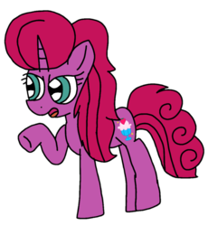 Size: 994x1080 | Tagged: safe, artist:徐詩珮, oc, oc:betty pop, pony, unicorn, g4, my little pony: the movie, angry, magical lesbian spawn, next generation, offspring, parent:glitter drops, parent:tempest shadow, parents:glittershadow, simple background, transparent background