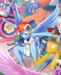 Size: 542x671 | Tagged: safe, artist:animesoul, rainbow dash, equestria girls, g4, cropped, female, winged humanization, wings