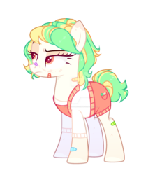 Size: 1280x1378 | Tagged: safe, artist:maddeadunicorn, oc, oc only, earth pony, pony, clothes, deviantart watermark, female, mare, obtrusive watermark, simple background, solo, transparent background, watermark