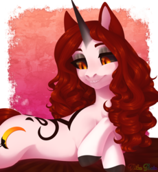 Size: 2946x3200 | Tagged: safe, artist:nika-rain, oc, oc only, pony, unicorn, commission, cute, high res, simple background, smiling, solo