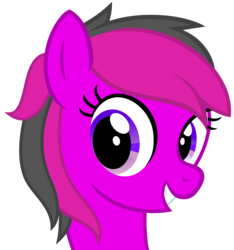 Size: 1812x1937 | Tagged: safe, artist:kiodima, oc, oc only, oc:flanchi, pony, avatar, simple background, smiling, solo, transparent background, vector