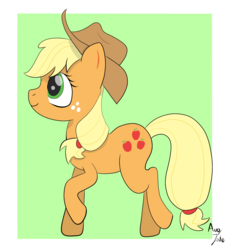Size: 1500x1621 | Tagged: safe, artist:augjodo, applejack, earth pony, pony, g4, digital art, female, looking up, mare, solo