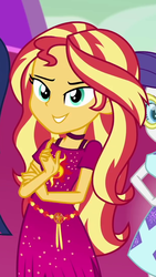 Size: 609x1078 | Tagged: safe, screencap, sunset shimmer, equestria girls, equestria girls series, g4, spring breakdown, spoiler:eqg series (season 2), cropped, geode of empathy, magical geodes, offscreen character