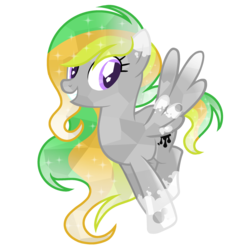 Size: 2600x2600 | Tagged: safe, artist:ponkus, oc, oc only, oc:odd inks, crystal pony, pegasus, pony, base used, female, high res, looking away, mare, open mouth, simple background, smiling, solo, sparkles, spread wings, transparent background, wings