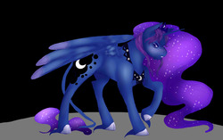 Size: 4857x3049 | Tagged: safe, artist:bewarethemusicman, princess luna, alicorn, pony, g4, angry, freckles, leonine tail