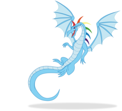 Size: 2400x2200 | Tagged: safe, artist:elsdrake, rainbow dash, dragon, g4, dragoness, dragonified, female, flying, high res, open mouth, rainbow dragon, simple background, solo, species swap, spread wings, transparent background, wings