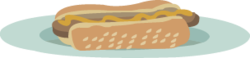 Size: 304x71 | Tagged: safe, artist:ravecrocker, equestria girls, g4, food, hot dog, meat, mustard, no pony, plate, sauce, sausage, sesame seed, simple background, transparent background, vector