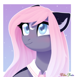 Size: 2664x2724 | Tagged: safe, artist:nika-rain, oc, oc only, pegasus, pony, bust, cute, high res, portrait, simple background, solo