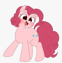 Size: 945x966 | Tagged: safe, artist:manachaaaaaaaa, pinkie pie, earth pony, pony, g4, cute, diapinkes, female, mare, simple background, smiling, solo
