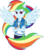 Size: 7442x8541 | Tagged: safe, artist:sugar-loop, rainbow dash, equestria girls, g4, my little pony equestria girls: better together, absurd resolution, female, geode of super speed, grin, looking at you, magical geodes, ponied up, simple background, smiling, solo, transparent background, wings