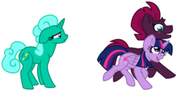 Size: 9606x4928 | Tagged: safe, artist:ejlightning007arts, fizzlepop berrytwist, glitter drops, tempest shadow, twilight sparkle, alicorn, pony, unicorn, g4, my little pony: the movie, absurd resolution, crying, female, left out, lesbian, love triangle, regret, sad, ship:glittershadow, ship:tempestlight, shipping, teary eyes, together, tragic, twilight sparkle (alicorn)