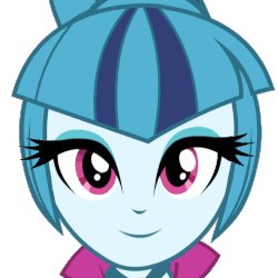 Size: 3000x3000 | Tagged: safe, edit, edited screencap, editor:damaged, screencap, sonata dusk, equestria girls, g4, animated, blinking, cute, female, gif, gimp, happy, high res, looking at you, loop, simple background, smiling, solo, sonatabetes, that siren sure does love tacos, transparent background