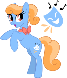 Size: 843x977 | Tagged: safe, artist:srsishere, oc, oc only, oc:triple charm, earth pony, pony, bow, cutie mark, digital art, female, mare, ponytail, reference sheet, ribbon, simple background, transparent background