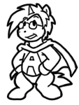 Size: 113x150 | Tagged: safe, artist:crazyperson, pony, unicorn, fallout equestria, fallout equestria: commonwealth, black and white, cape, clothes, fanfic art, generic pony, glasses, grayscale, monochrome, picture for breezies, simple background, superhero, superhero costume, transparent background