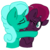 Size: 865x865 | Tagged: safe, artist:徐詩珮, fizzlepop berrytwist, glitter drops, tempest shadow, pony, unicorn, g4, my little pony: the movie, base used, broken horn, cheek kiss, duo, eyes closed, female, horn, hug, kissing, lesbian, mare, one eye closed, ship:glittershadow, shipping, simple background, transparent background, tsundere, tsundere shadow