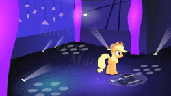 Size: 640x360 | Tagged: safe, artist:bogylebronies, artist:emogak, artist:jacob kitts, applejack, earth pony, pony, g4, all that, angry, animated, female, hat, implied discord, know your mare, parody, sound, webm, youtube link