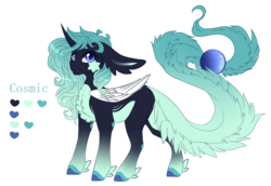 Size: 1263x868 | Tagged: safe, artist:luuny-luna, oc, oc only, oc:cosmic, alicorn, orbite, original species, pony, alicorn oc, chest fluff, female, reference sheet, simple background, solo, transparent background