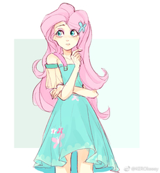 Size: 825x892 | Tagged: safe, artist:keeerooooo1, fluttershy, butterfly, human, equestria girls, equestria girls series, g4, rollercoaster of friendship, clothes, female, solo
