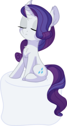 Size: 4615x8610 | Tagged: safe, artist:aureai-sketches, artist:cyanlightning, rarity, pony, unicorn, g4, .svg available, :<, absurd resolution, chest fluff, cute, ear fluff, eyes closed, female, food, frown, mare, marshmallow, micro, ponies in food, pose, raribetes, rarity is a marshmallow, simple background, sitting, sketch, solo, tiny, tiny ponies, transparent background, vector
