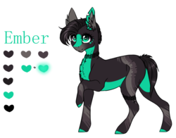 Size: 776x608 | Tagged: safe, artist:luuny-luna, oc, oc only, oc:ember, earth pony, pony, female, mare, reference sheet, simple background, solo, transparent background