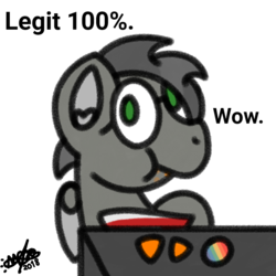 Size: 720x720 | Tagged: safe, oc, pony, chips, doge, eating, food, glasses, male, meme, simple background, stallion, white background