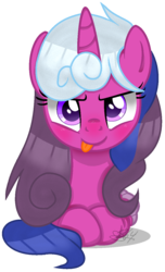 Size: 794x1310 | Tagged: safe, artist:leanne264, oc, oc only, oc:colli, alicorn, pony, female, mare, prone, solo, tongue out