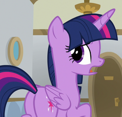 Size: 702x676 | Tagged: safe, screencap, twilight sparkle, alicorn, pony, friendship university, g4, beautiful, butt, cropped, female, mare, plot, solo, tail, twibutt, twilight sparkle (alicorn)