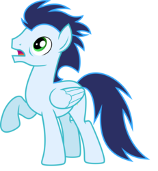 Size: 6000x6483 | Tagged: safe, alternate version, artist:chainchomp2, soarin', pegasus, pony, g4, the best night ever, absurd resolution, looking up, male, raised hoof, simple background, solo, stallion, transparent background, vector