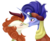 Size: 4686x3802 | Tagged: safe, artist:moonlight0shadow0, autumn blaze, hoo'far, kirin, pony, saddle arabian, unicorn, g4, blushing, crack shipping, eyes closed, female, goggles, hoo'blaze, interspecies, kissing, male, mare, shipping, simple background, stallion, straight, transparent background