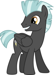 Size: 6000x8337 | Tagged: safe, alternate version, artist:chainchomp2, thunderlane, pegasus, pony, g4, absurd resolution, grin, looking up, male, simple background, smiling, solo, stallion, transparent background, vector