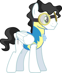 Size: 6000x7013 | Tagged: safe, artist:chainchomp2, mercury, starry eyes (character), pegasus, pony, g4, wonderbolts academy, absurd resolution, background pony, clothes, goggles, male, simple background, solo, stallion, transparent background, uniform, vector, wingpony badge, wonderbolt trainee uniform