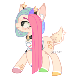 Size: 1000x1065 | Tagged: safe, artist:icxptear, oc, oc only, oc:noredu, deer pony, earth pony, original species, pony, deer tail, female, mare, simple background, solo, transparent background