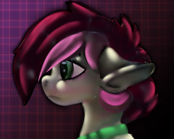 Size: 2500x2000 | Tagged: safe, artist:brainiac, roseluck, earth pony, pony, g4, >:c, collar, digital art, female, floppy ears, frown, high res, mare, pony pet, profile, rosepet, solo, vent art